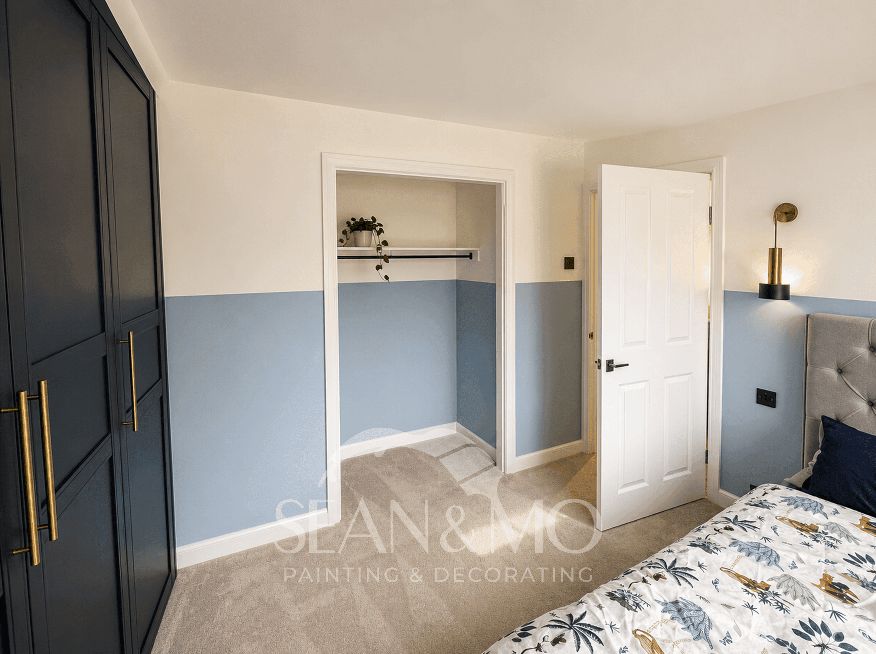 A finished interior after painting and decorating by Sean & Mo