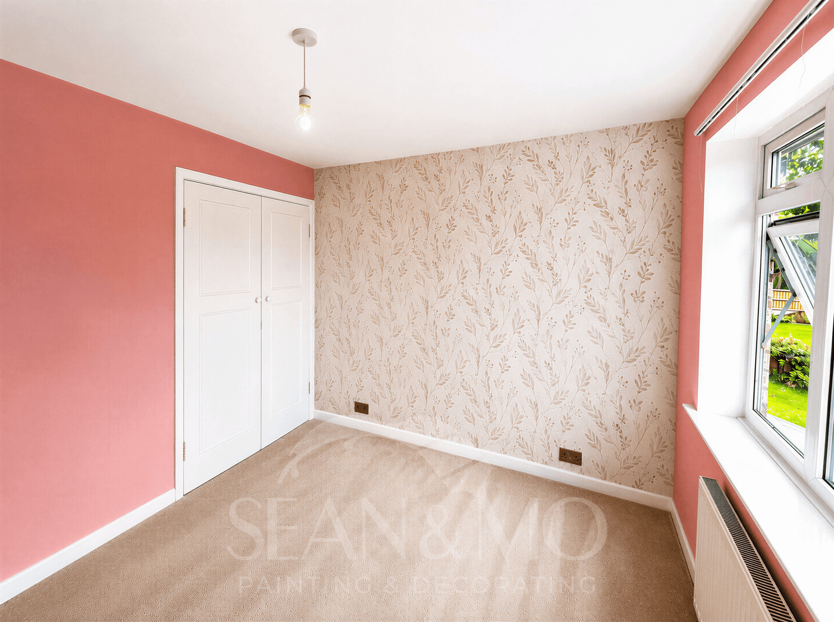 Interior wallpaper installation by Sean & Mo
