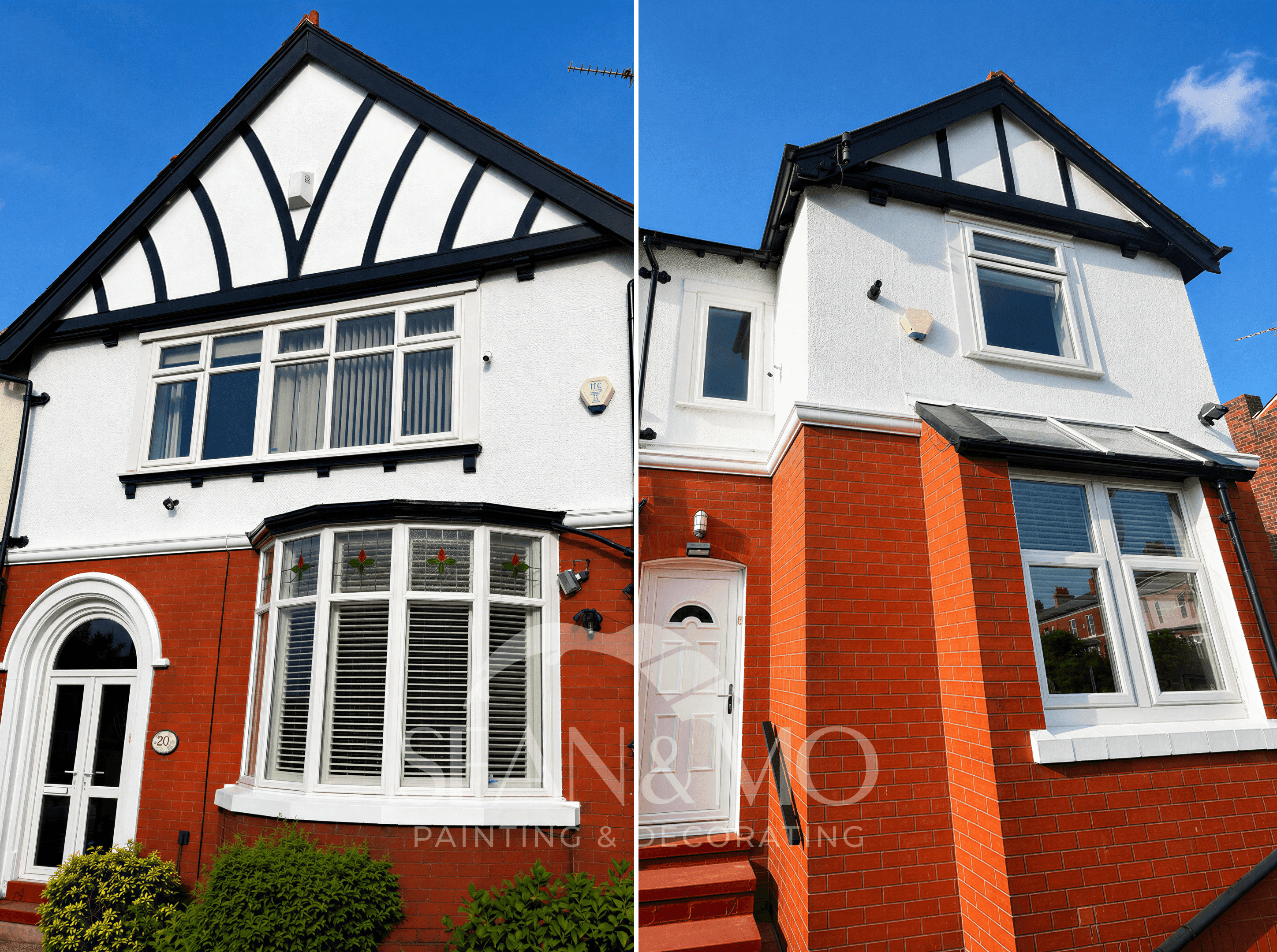 Painted exterior masonry and joinery on a residential property